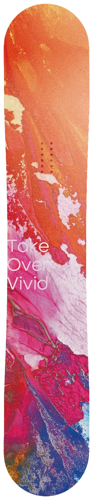BREIENDスノーボードのTake Over Vividのトップシートの写真