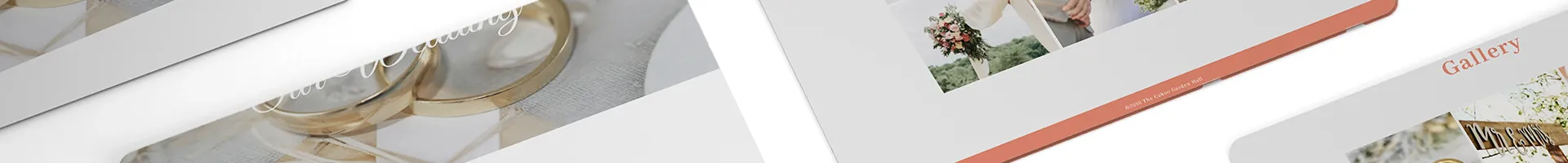 結婚式招待状仮想WEBページのモックアップ画像